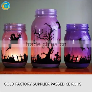 Antique Wooden Candle Holders Halloween Jar thumbnail-3