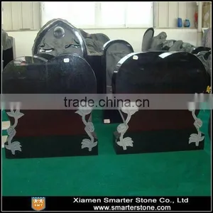 Chinese Shanxi Black Granite Headstone Tombstone & Monument thumbnail-1