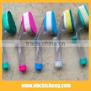 Hot Selling Add Liquid Soap Dispensing Sponge Pot Brush thumbnail-3