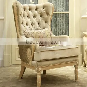 Handmade Wooden Frame Carved Antique French Tufted Royal Child Armchair - BF07-70354A thumbnail-1