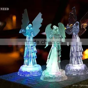 LED Acrylic Christmas Angel With Instrument Figurines thumbnail-1