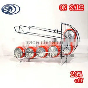 Chrome Steel Iron Wire Beer Cola Beverage Cans Dispenser Rack thumbnail-1