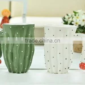 Christmas Giftware Fancy Stylish Green Plant Coffee Cup Cactus Ceramic Mug thumbnail-1