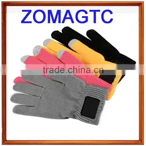 2017 New Men Classic Smart Phone Gloves New Arrival Men Hem-stitch Looply Fall Winter Thermal Cloth Touch Screen Gloves Mittens thumbnail-1