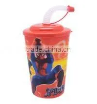 550ML Hotsale Customized LOGO Plastic 3D Lenticular Cup With Straw thumbnail-1