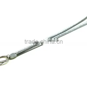 Silver Promotion Gift PU Leather Lanyard With Crystal Gem, Swivel Snap Hooks, Key Ring Accembly, Hot Sale Acrylic Gem Key Chain thumbnail-4