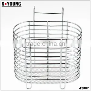 43007 Steel Wire Sink Basket Cutlery Holder Cooking Utensils Storage Kitchen Rack thumbnail-6