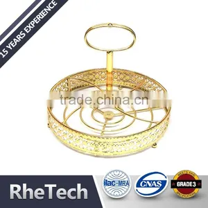 Metal Wire Wholesale Brass Antique Fruit Basket Storage Rack Holder thumbnail-1
