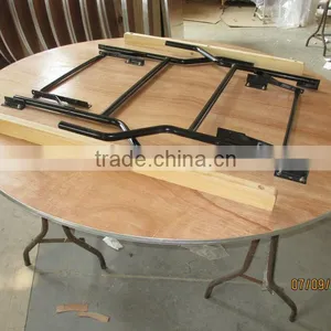 Used Plywood Banquet Round Folding Tables For Sale thumbnail-3