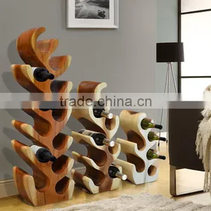 Wine Rack Suar Wood Set Of 3 thumbnail-1