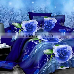 3d Bedding Sets Duvet Cover Set Bed Linens (Queen, 1 Duvet Cover+1 Flat Sheet +2 Pillowcases) -LSMX thumbnail-1