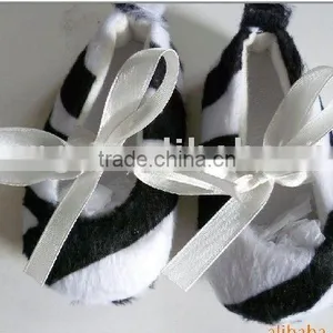 Zebra Baby Shoes With Ribbon/fahsion Baby Shoes thumbnail-1