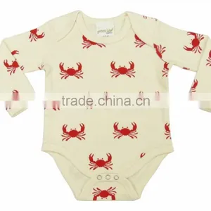 Organic Cotton Printed Baby Body Suits and Soft With Long Sleeve Body Suit With Organic Latest Design Body Suit for Babies thumbnail-1