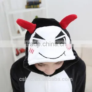 Flannel Cartoon Adult Animal Jumpsuit Animal Pajamas Jumpsuit Devil Design thumbnail-3