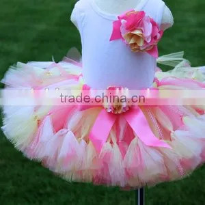 Fashion Baby Girls Party Wear Fluffy TuTu Sets Colorful Tulle TuTu Pettiskirts thumbnail-1