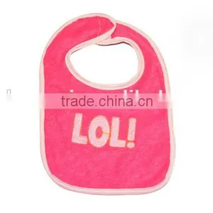 2016 China Supplier Embroidered Letter Baby Bibs 100% Cotton thumbnail-1
