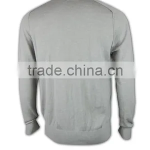 ISO9001/BSCI Manufature Blank Light Grey Acyclic Varsity Sweater thumbnail-4