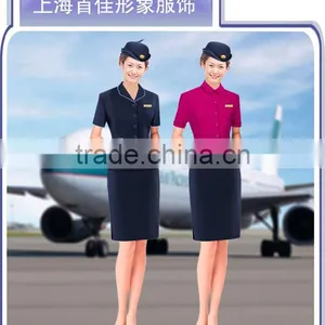 Fashion Airline Skirt Stewardess Uniform thumbnail-1