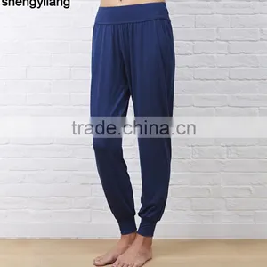 2016 High Quality OEM/ODM Bamboo Product Custom Sports Pants Loose Yoga Pants in Guangzhou thumbnail-2