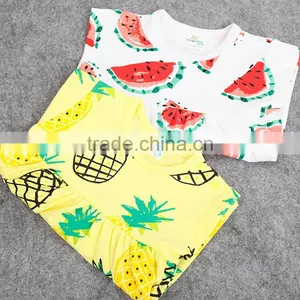 100% Cotton Summer Fruit Pattern Toddlers Dress Wholesale Baby Dress New Style thumbnail-4