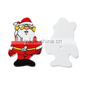 Cheap Mixed Order Accepted Christmas Santa Claus Two Holes Wood Button thumbnail-1