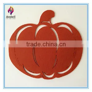 Halloween Placemats Felt Purple Witch Orange Jack O Lantern Black Spider Web NEW thumbnail-3
