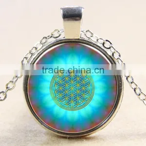 XP-TGN-LT-130 Lady Vintage Meaningful Antique Life Tree Pendant Glass Diy Image Dome Cabochon Necklace For Gift Women Men Child thumbnail-2