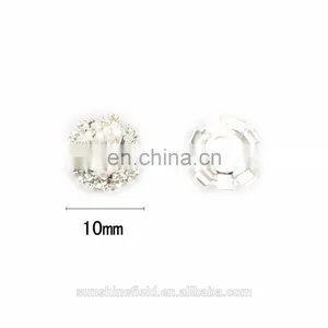 Alloy Rhinestone Button Clear Crystal for Accessories Silver Plating thumbnail-1