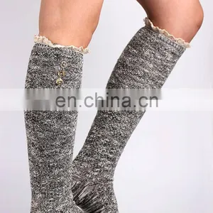 2016 New Arrival 3 Buttoned Lace Boot Socks Warm Winter Boot Cuffs thumbnail-4