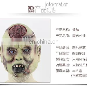 Halloween Scary Zombie Mask With Scar thumbnail-3