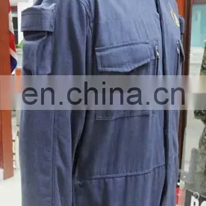 Hot Selling Classic Design Navy Blue 100% Cotton Professional Safety Coverall Workwear thumbnail-4