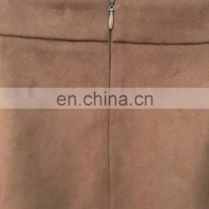 The New Spring and Summer 2017 Composite Faux Suede Zipper Skirts thumbnail-3