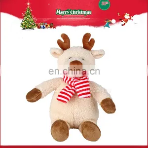 Korean Design Custom Cute Plush Animated Christmas Promotion Gift Stuffed Animal Soft Reindeer Toys thumbnail-1