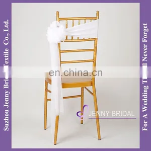 SH091AA Organza Ribbon Stretch Band Organza Chair Sash With Stretch Fabric Band thumbnail-2