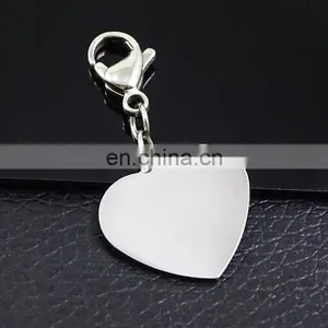 Custom Logo and Text Zinc Alloy Metal Heart Shaped Blank Key Chain thumbnail-4