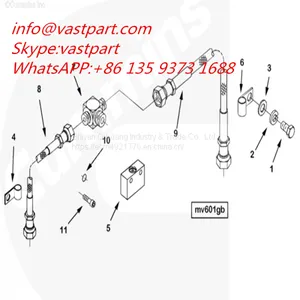 Cummins K50 Engine Flexible Hose 3632206 3627708 thumbnail-1