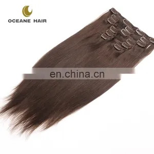 No Tangle and Shedding Grey Color Clip in Hair Extension Prices thumbnail-5