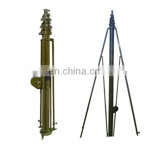 6m Steel Tripod Manual Telescopic Mast for CCTV Camera thumbnail-3