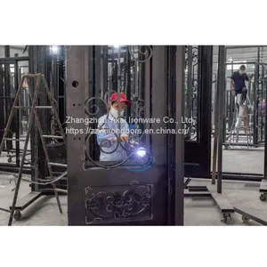 #007 Competitive Price Custom Wrought Iron Door thumbnail-4