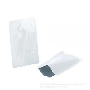 Eco Friendly Smell Proof Laminated Foil All White 3 Side Sealing Packaging Bags Heat Seal thumbnail-3
