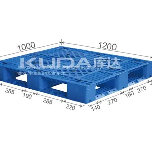 Low Cost Distrubution Pallet 1210G WGTZ PLASTIC PALLET（BUILT-IN STEEL TUBE）from China thumbnail-1