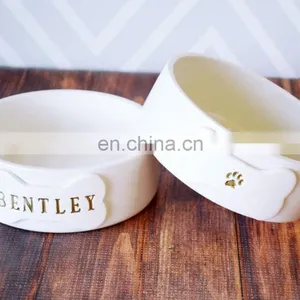New Factory Custom Designer Deep Sublimation Ceramic Water Food Feeder Travel Pet Dog Cat Bowl for Travelling thumbnail-4