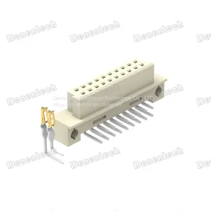 Denentech Dual Row Right Angle Female DIN41612 Connector thumbnail-3