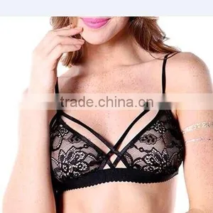 C23308B New Fashion Lady Sexy Black Lace Bralette thumbnail-1