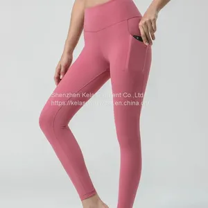 Manufacturer Custom New Women Fitness Clothing Pockets Pants Workout Activewear Tiktok Gym Pants Yoga Leggings thumbnail-4