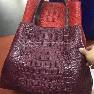 Crocodile Leather Large Bag Women's Bag Leather 2022 New Large-Capacity Bucket Bag Luxury Shoulder Messenger Handbag thumbnail-4