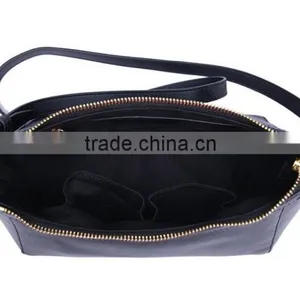 Guangzhou Manufacturer Cowhide Leather Single-handle Hobo Bag Ladies Satchels thumbnail-5