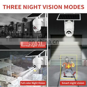4G SIM CARD Network Solar Power 1080P Video Recoder Surveillance Wireless H.265 Wifi Cctv Outdoor Battery Camera PTZ IP Camera thumbnail-3