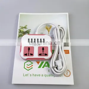 New Design High Quality Mains Power Outlet 3 Plug 6 Usb Port Universal Socket Household Extension Socket With Usb Port thumbnail-3