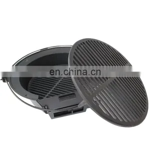 Round 40cm Diameter Camping Stove Cast Iron Outdoor Charcoal Bbq Grill thumbnail-1